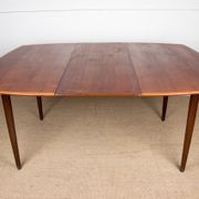 Expandable square teak dining table by Henry Walter Klein 1960