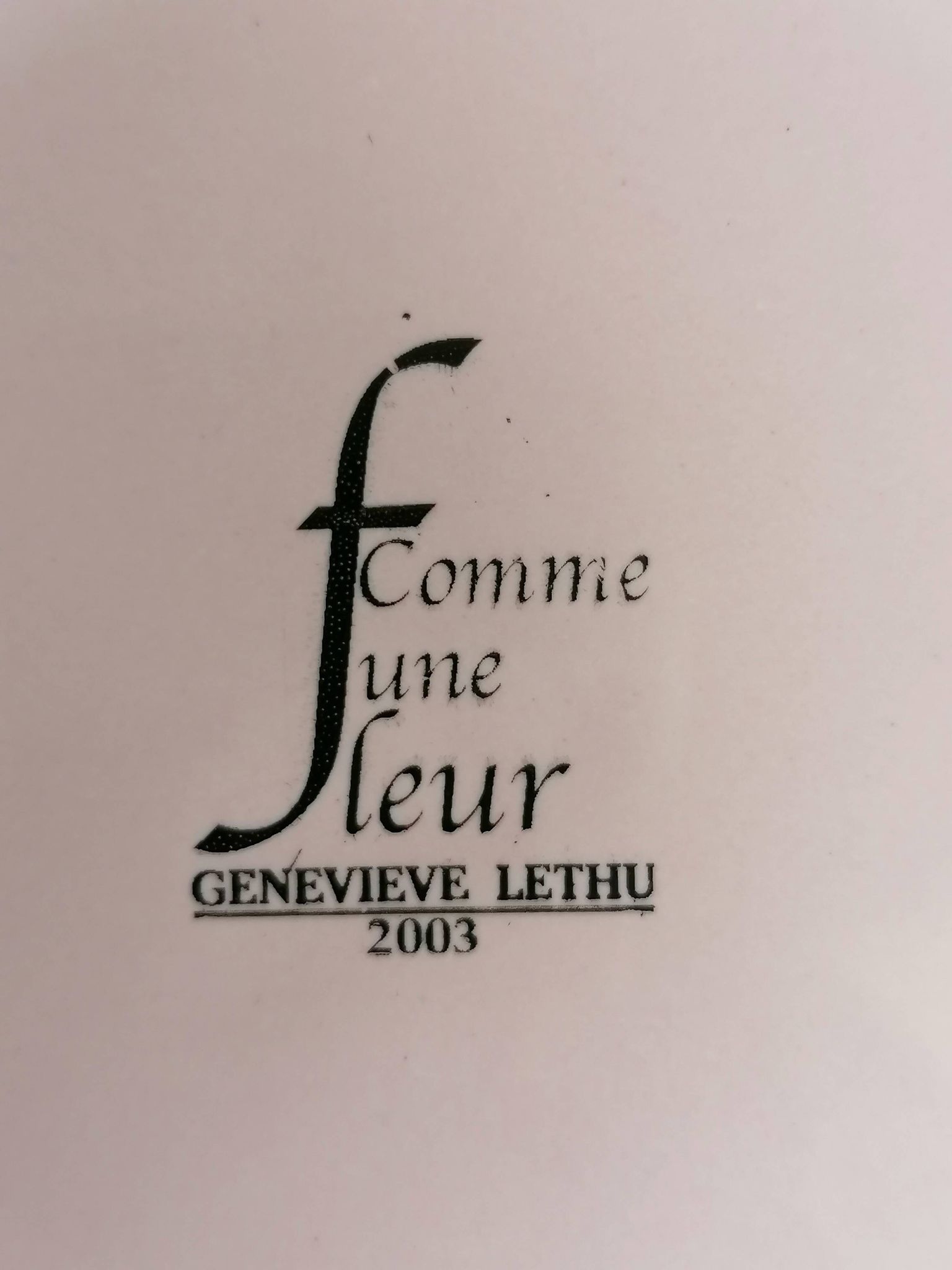 6 dessert plates Geneviève Lethu collection F for flower