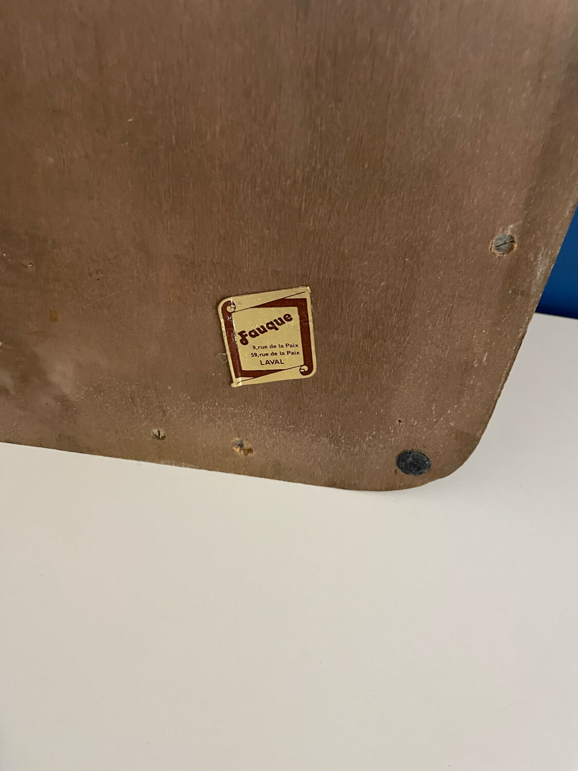 Wooden and brass serving tray