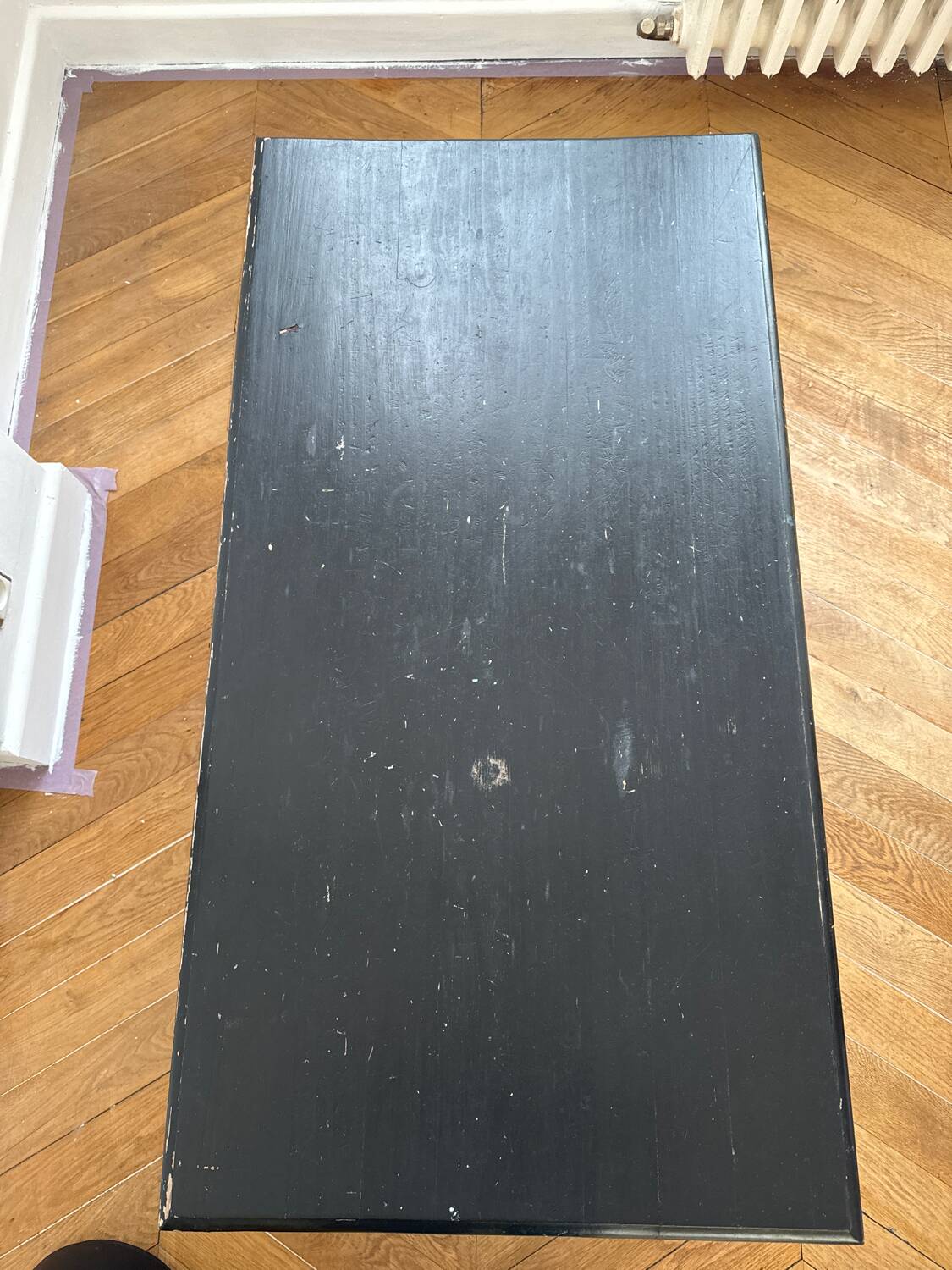 Patinated coffee table