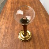 Brass and glass candle holder by Harald Buchrucker, mid-century, 1960s.