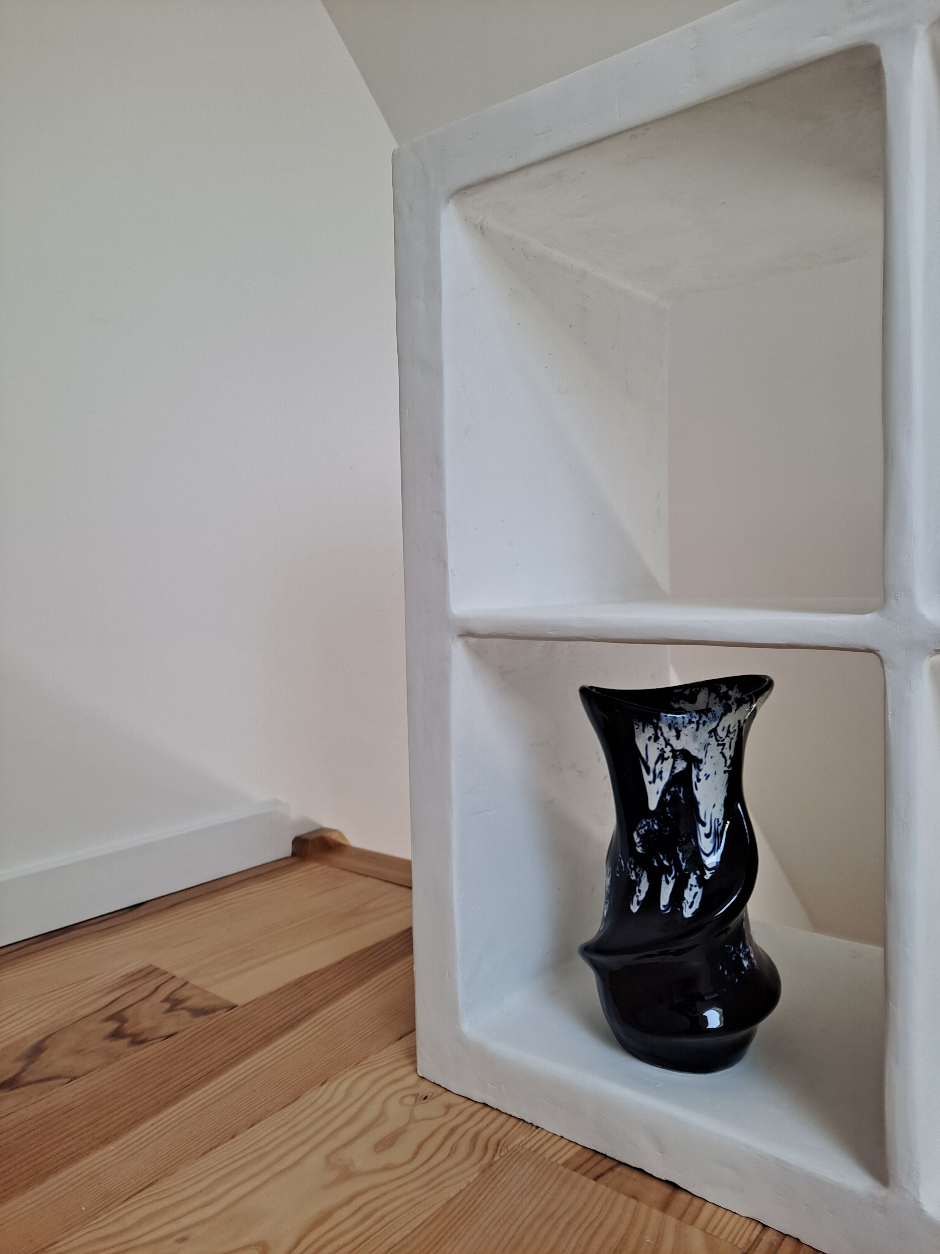 Blue freeform Vallauris vase