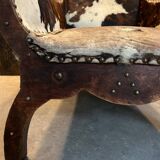 Vintage chair cowhide