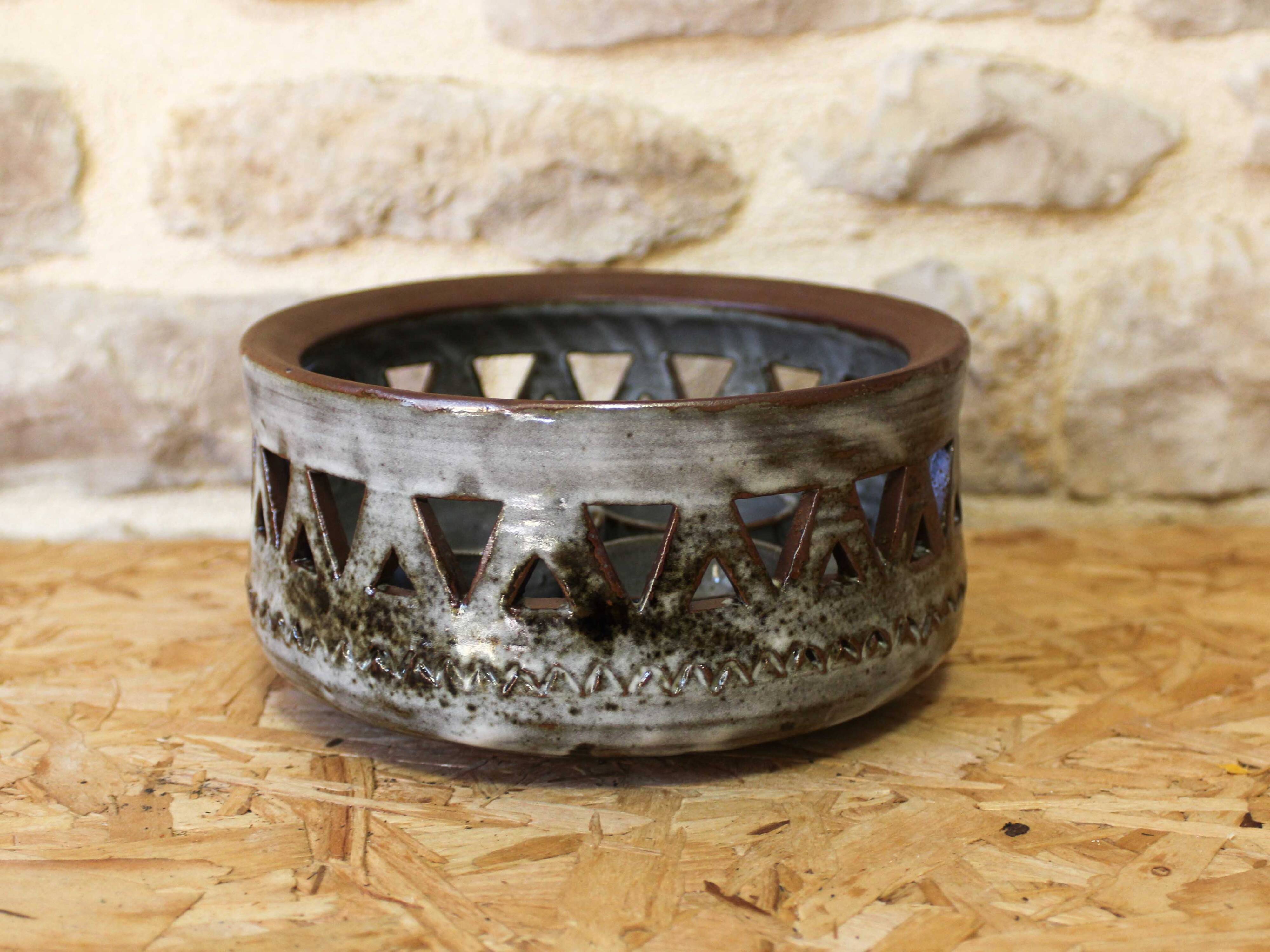 Stoneware lantern - Chantal and Thierry Robert