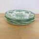 6 flat plates Wedgwood Oriental Pheasants green
