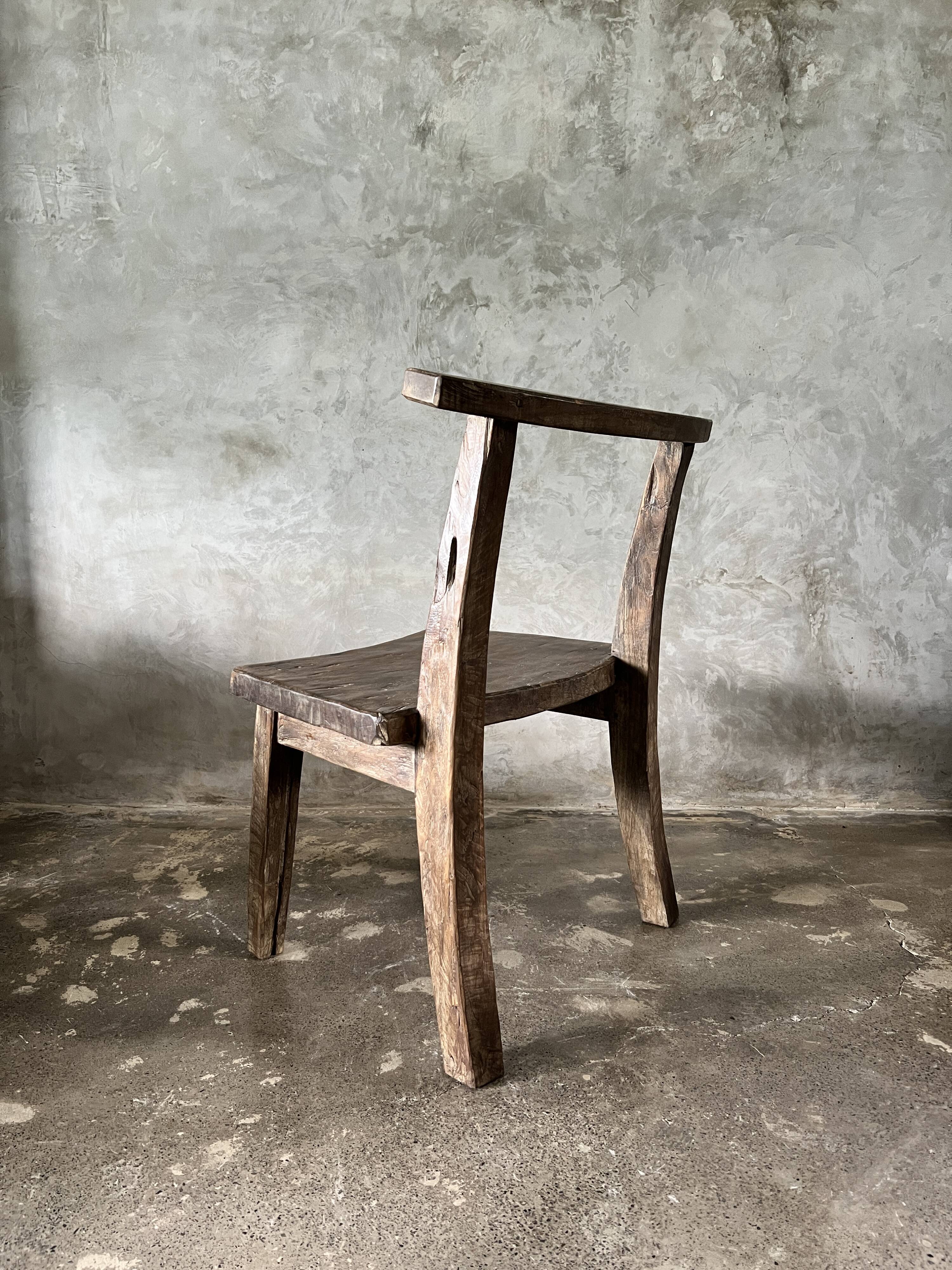 Large old teak chair or armchair H84 L60