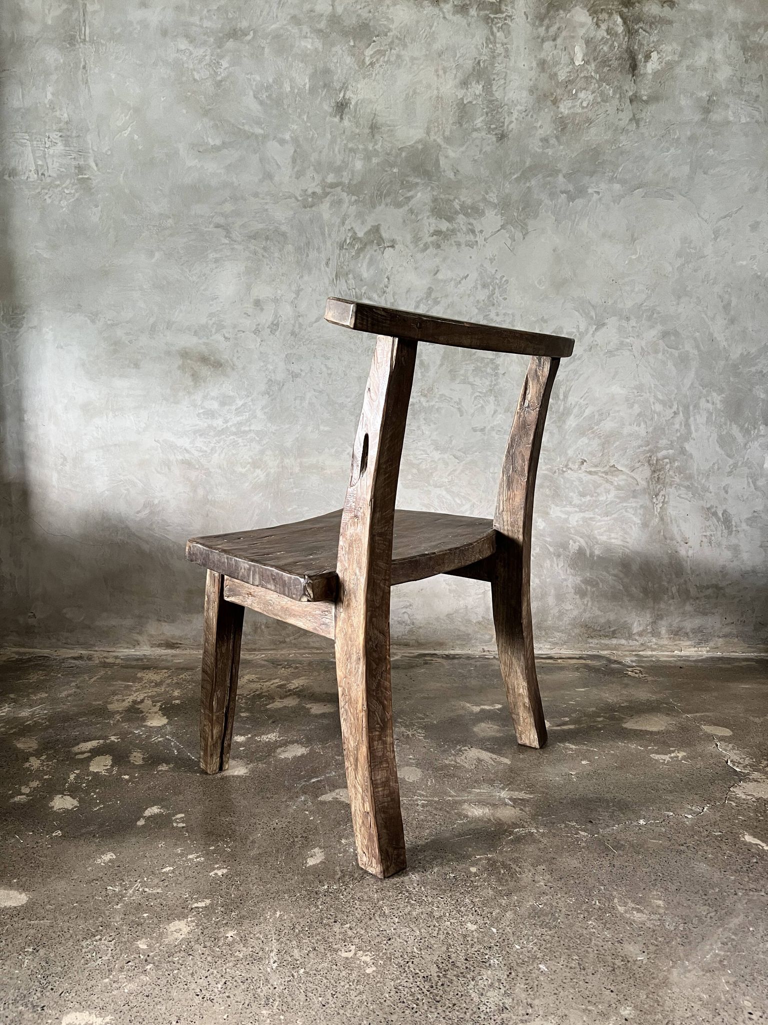 Large old teak chair or armchair H84 L60