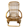 Antique vintage rattan armchair