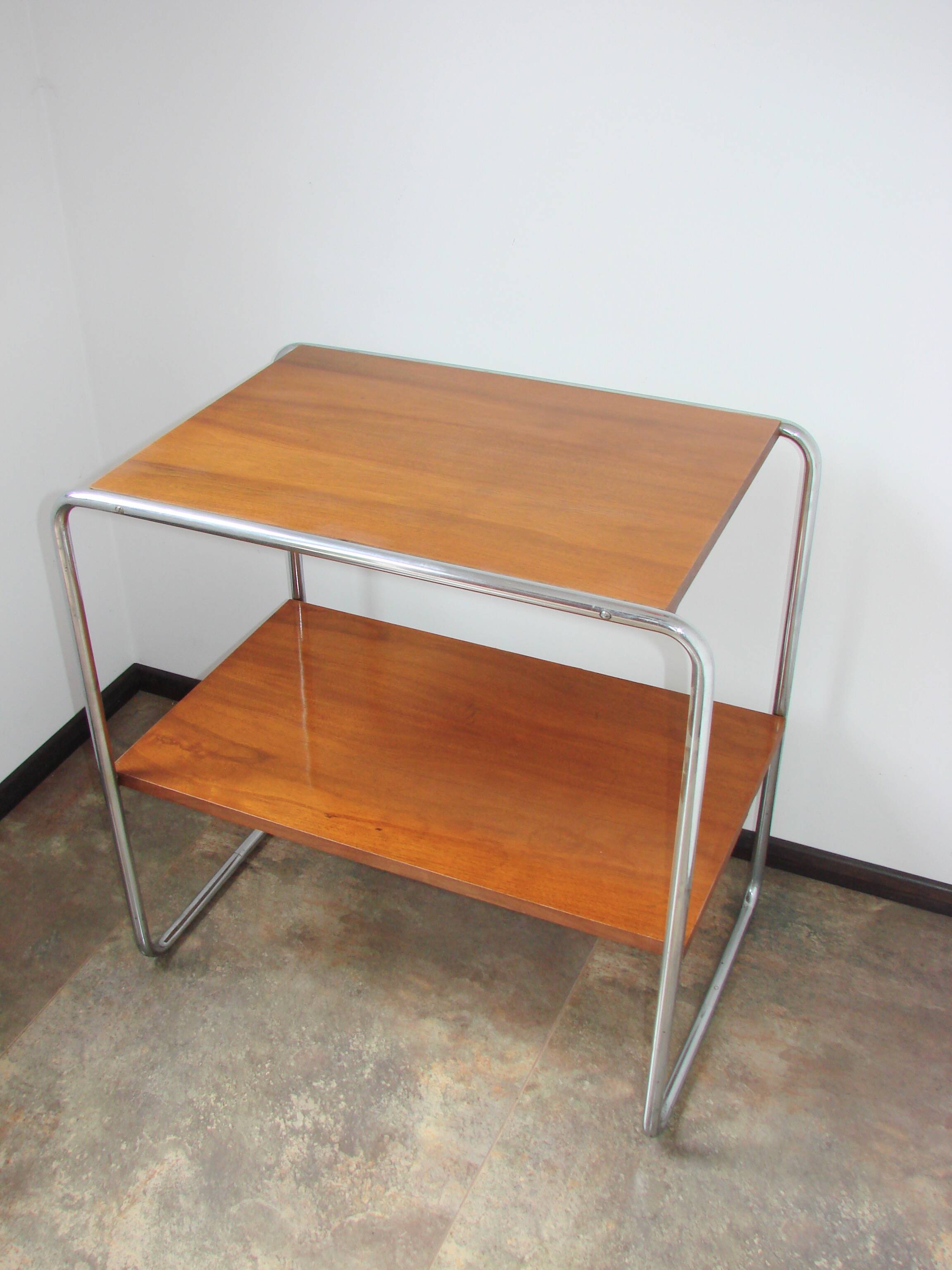 B12 side table by Marcel Breuer, Thonet, Czechoslovakia, 1930s, Bauhaus