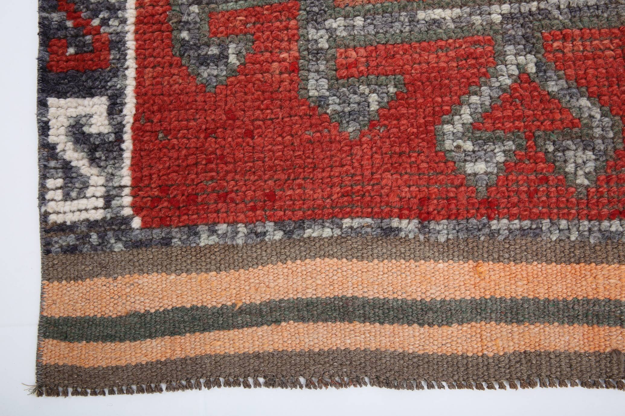 3x10 Mid Century Modern Burgundy Vintage Runner Rug, 97x3235Cm