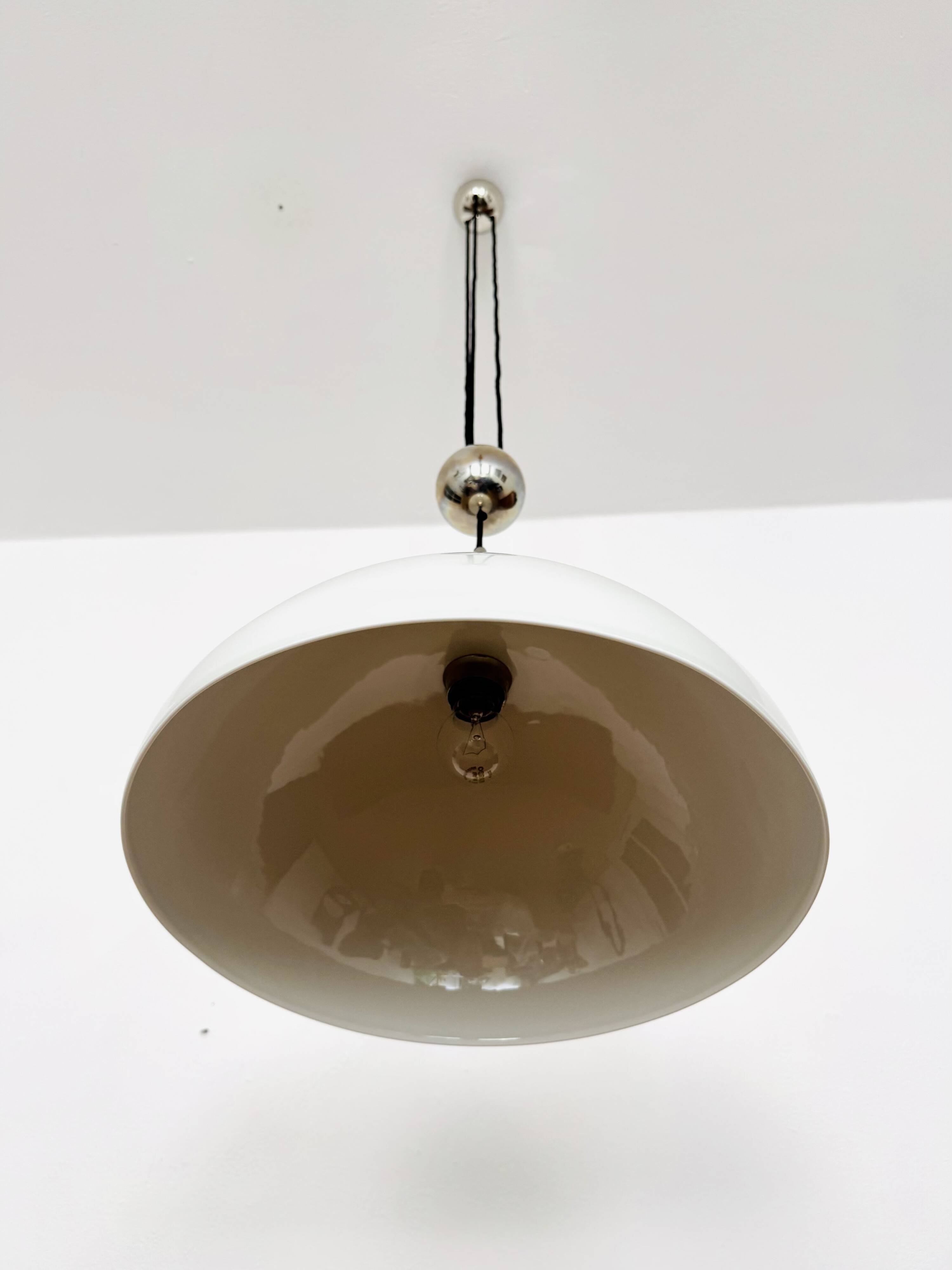 Adjustable Posa Pendant Lamp with Porcelain Shade by Florian Schulz