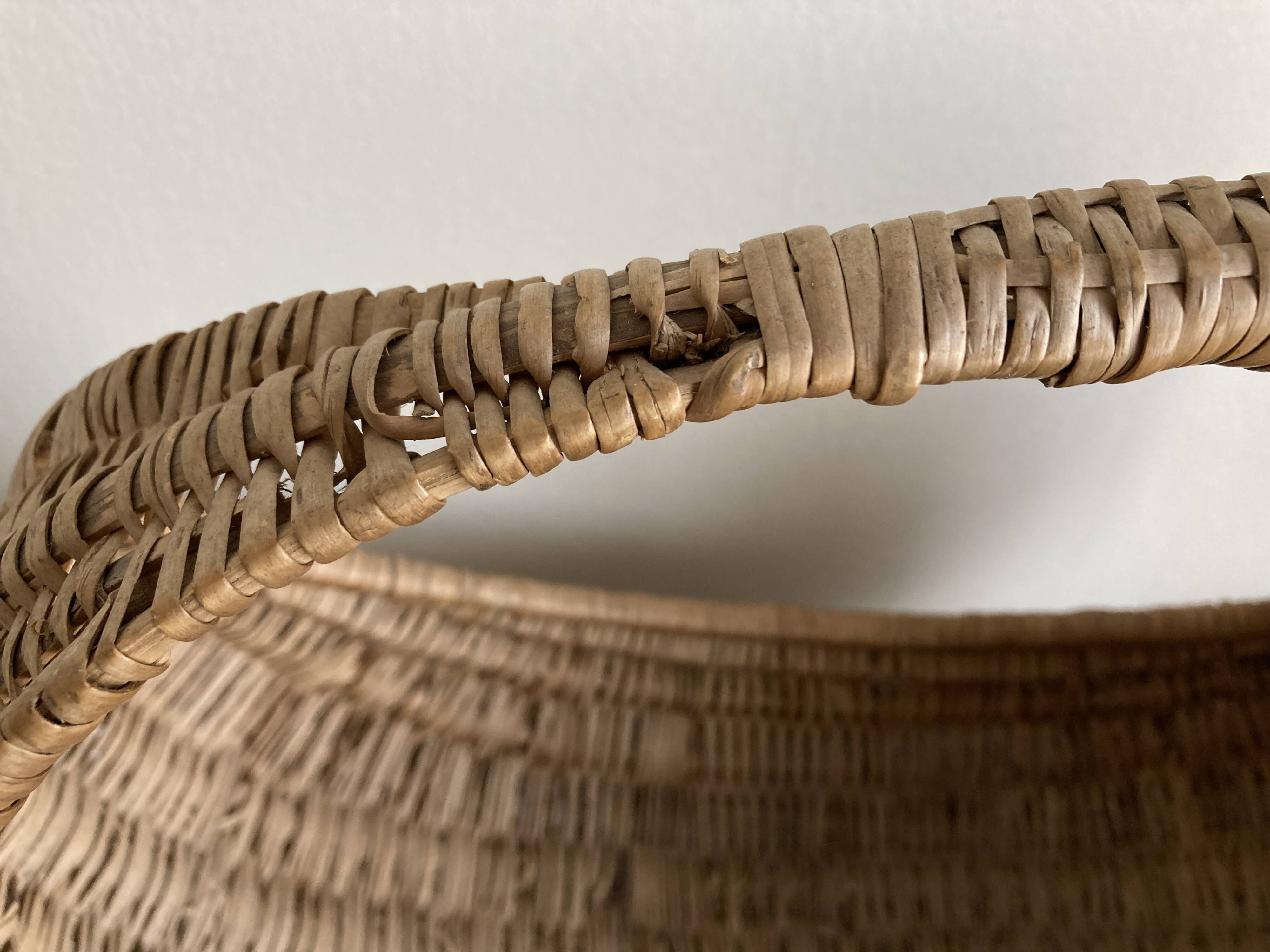 XL wicker gondola basket 1960