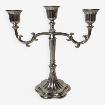 Vintage silver brass candle holder