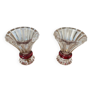 Paire ancien Vase Taillé