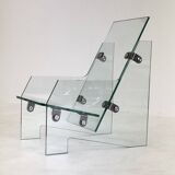 Rare design chair made entirely of tempered glass
