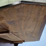 Table à manger extensible de style scandinave en noyer et ébène