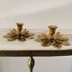 Old brass candlesticks