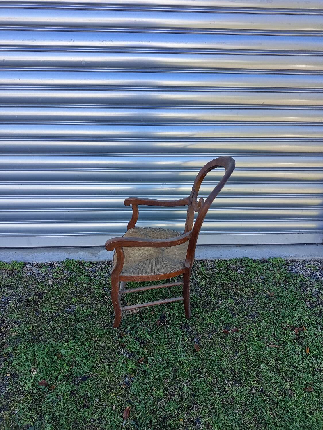 Paire de fauteuils anciens en bois massif – style Louis-Philippe / cam