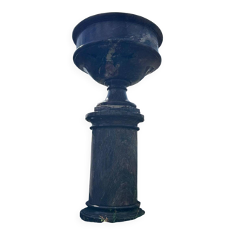 Grande colonne et sa vasque en marbre levanto, vers 1900