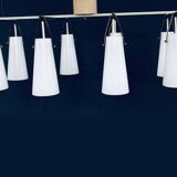 Italian glass and brass chandelier, Italy, 1950s