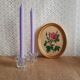 Pair of vintage glass candlesticks