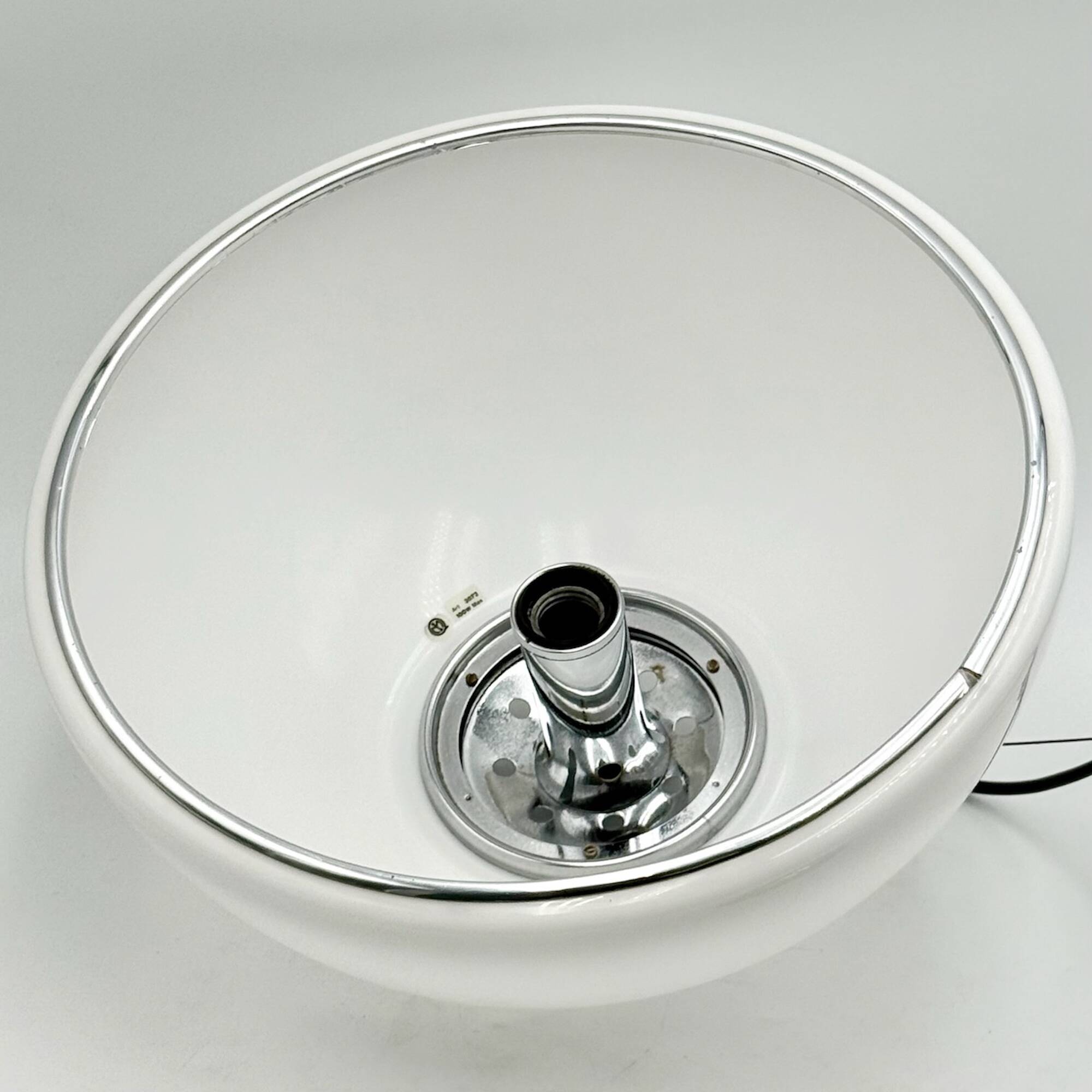 Vintage iGuzzini Hanging Lamp in White Acrylic Model 3072, 1970s