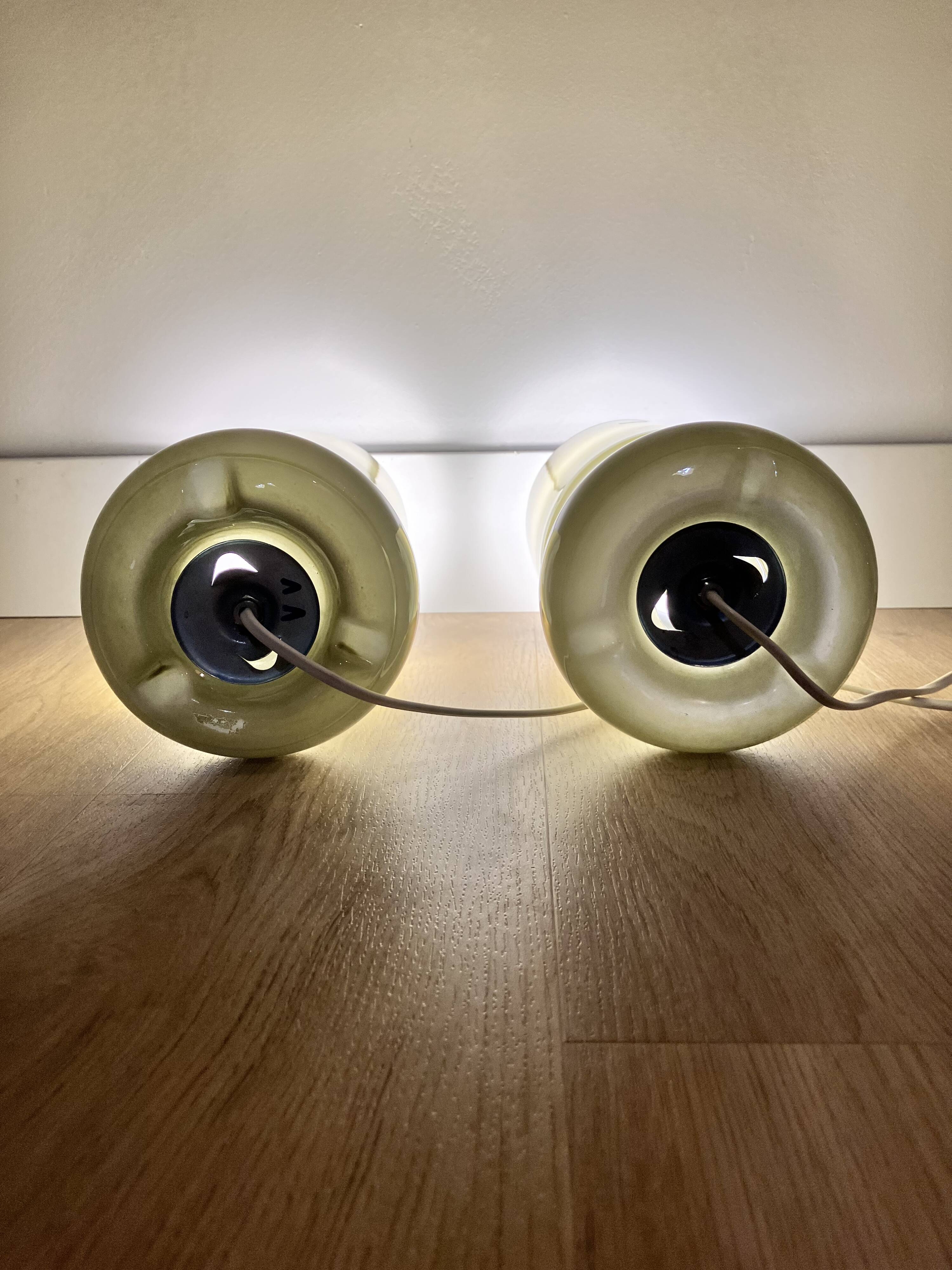 Pair of khaki Lykta lamps