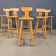 Brutalist 1960s bar stools, set of 6.