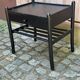 Vintage bedside table from the 1980s in black wood.