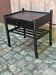 Vintage bedside table from the 1980s in black wood.