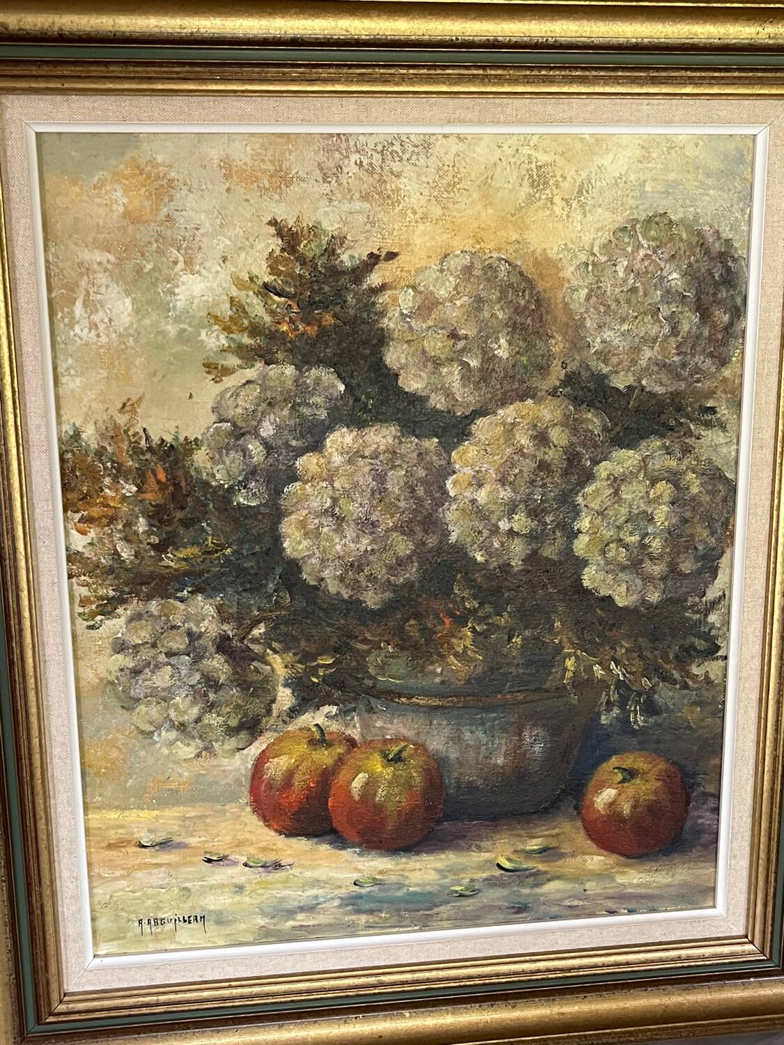 Oil on canvas - flowers - Abguillerm