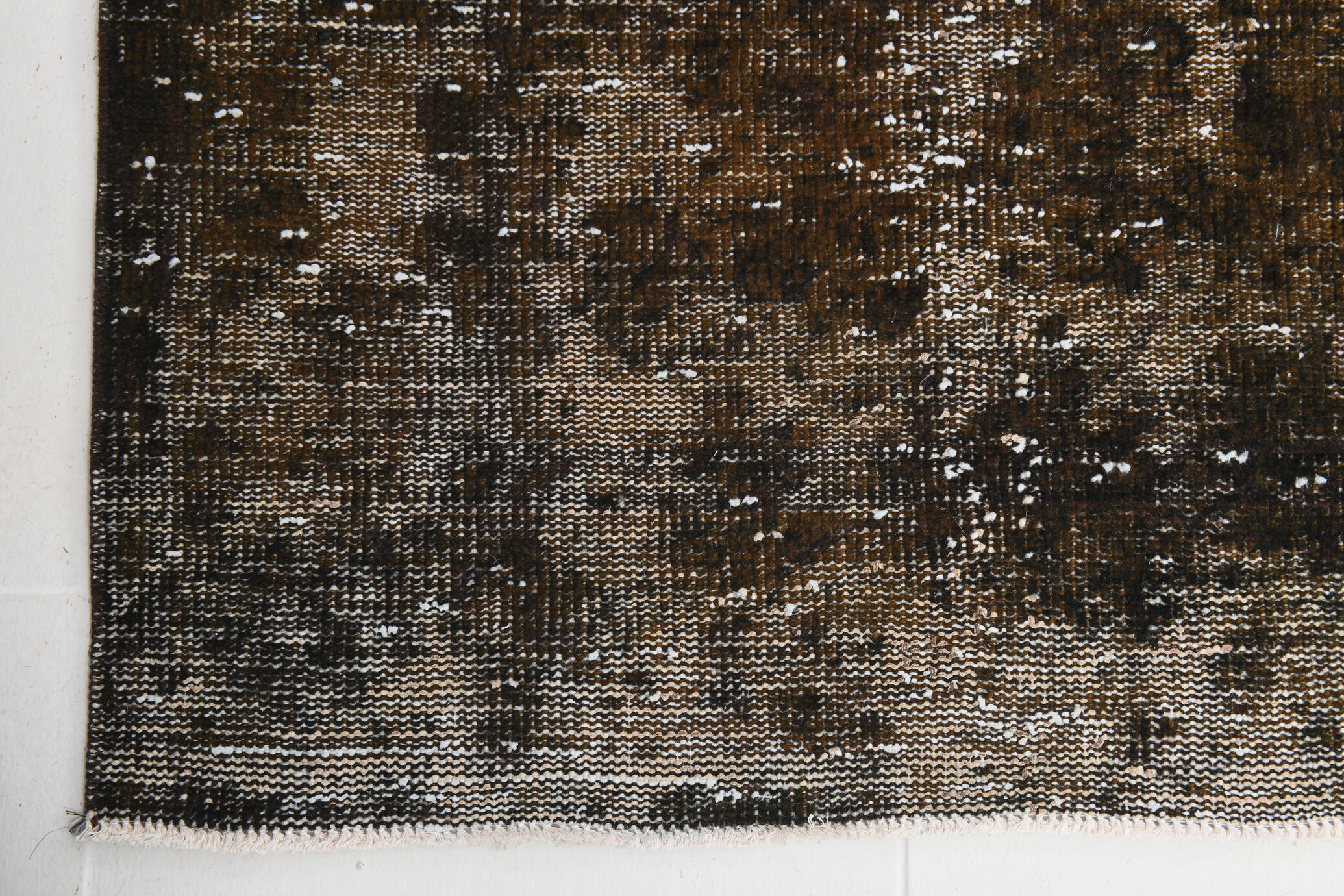 5x9 handmade  brown vintage rug 149x269cm