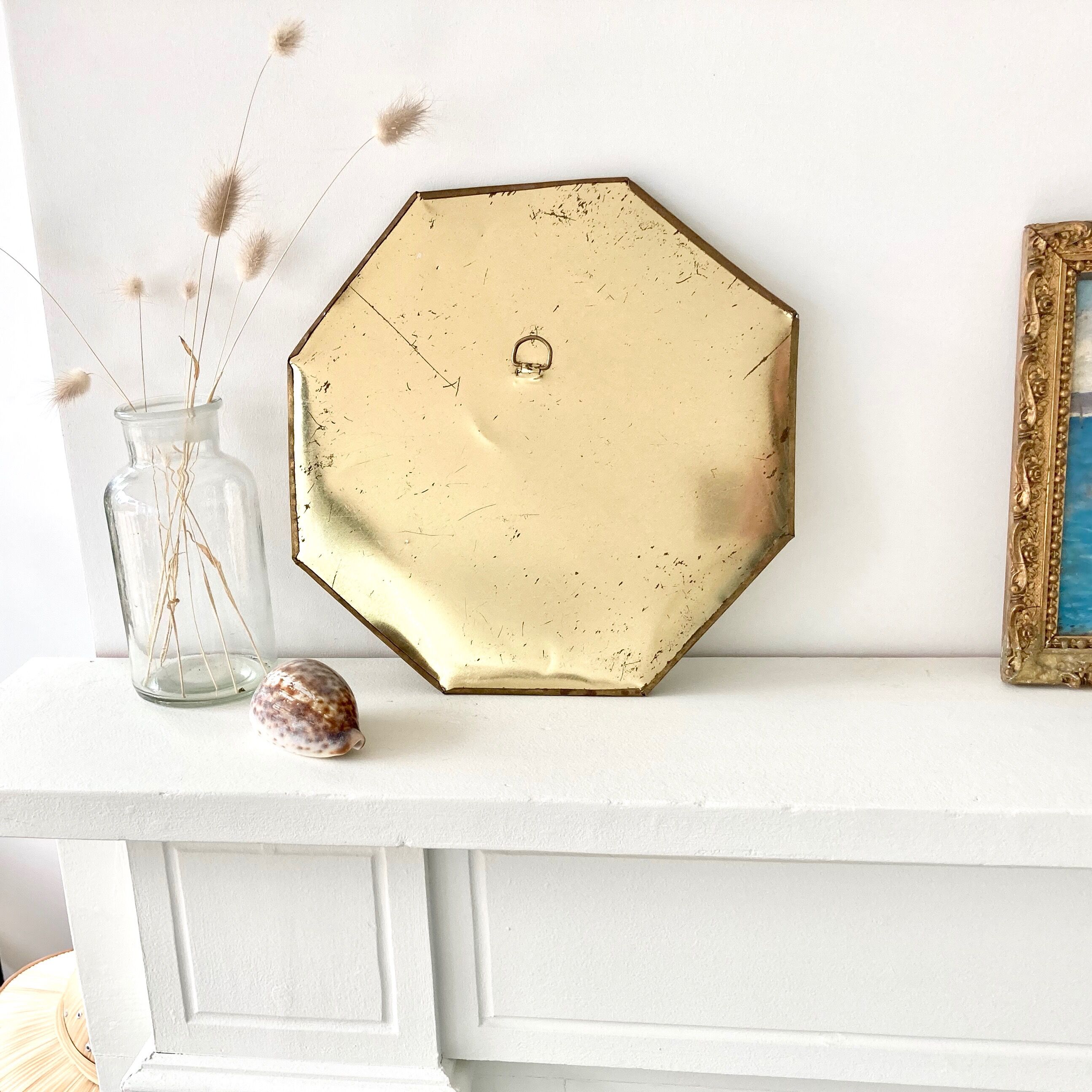 Vintage brass mirror