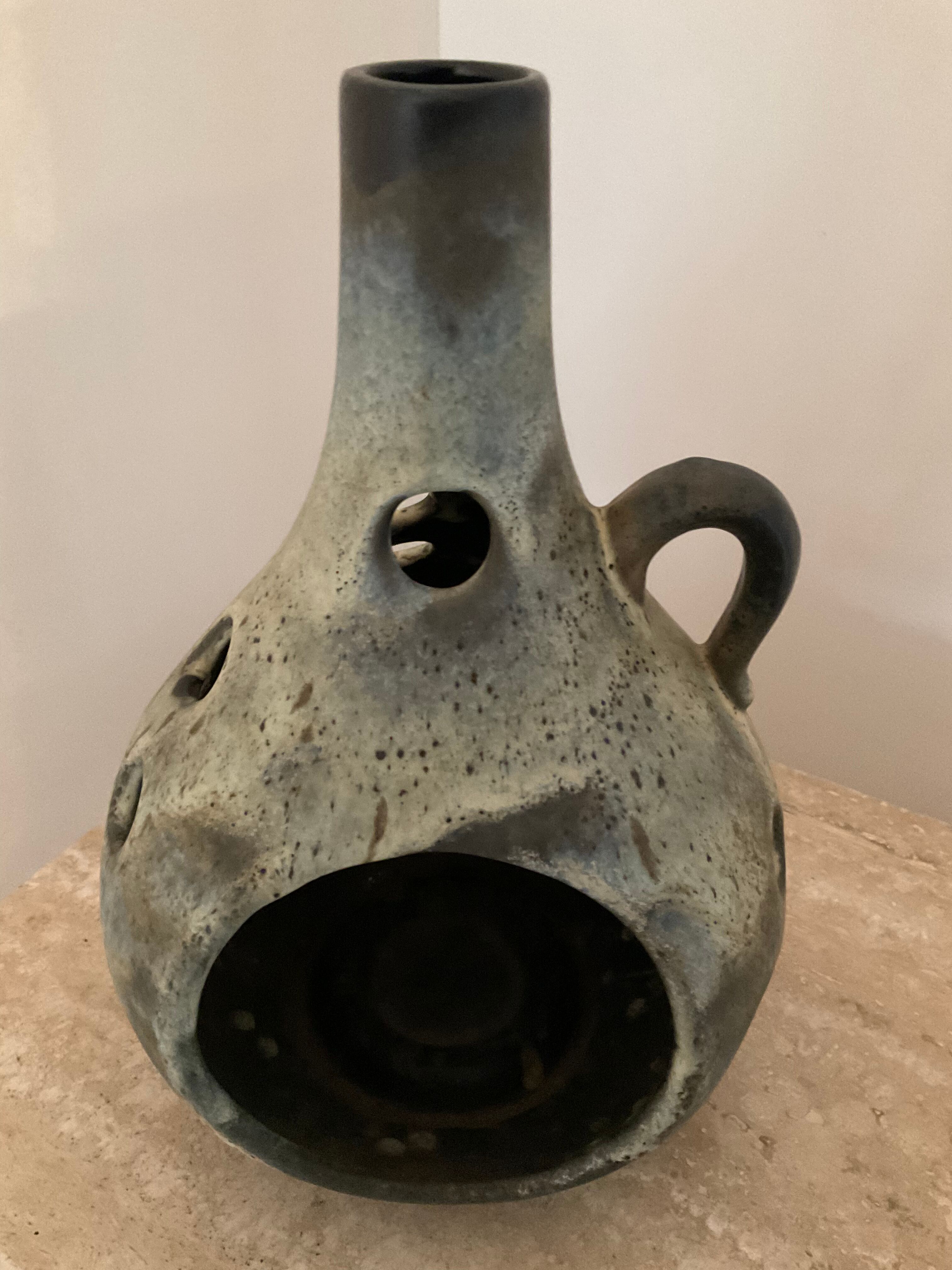 Ceramic lantern candle holder from the 60s