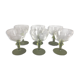 Lot 6 old vintage fine glass walking glasses