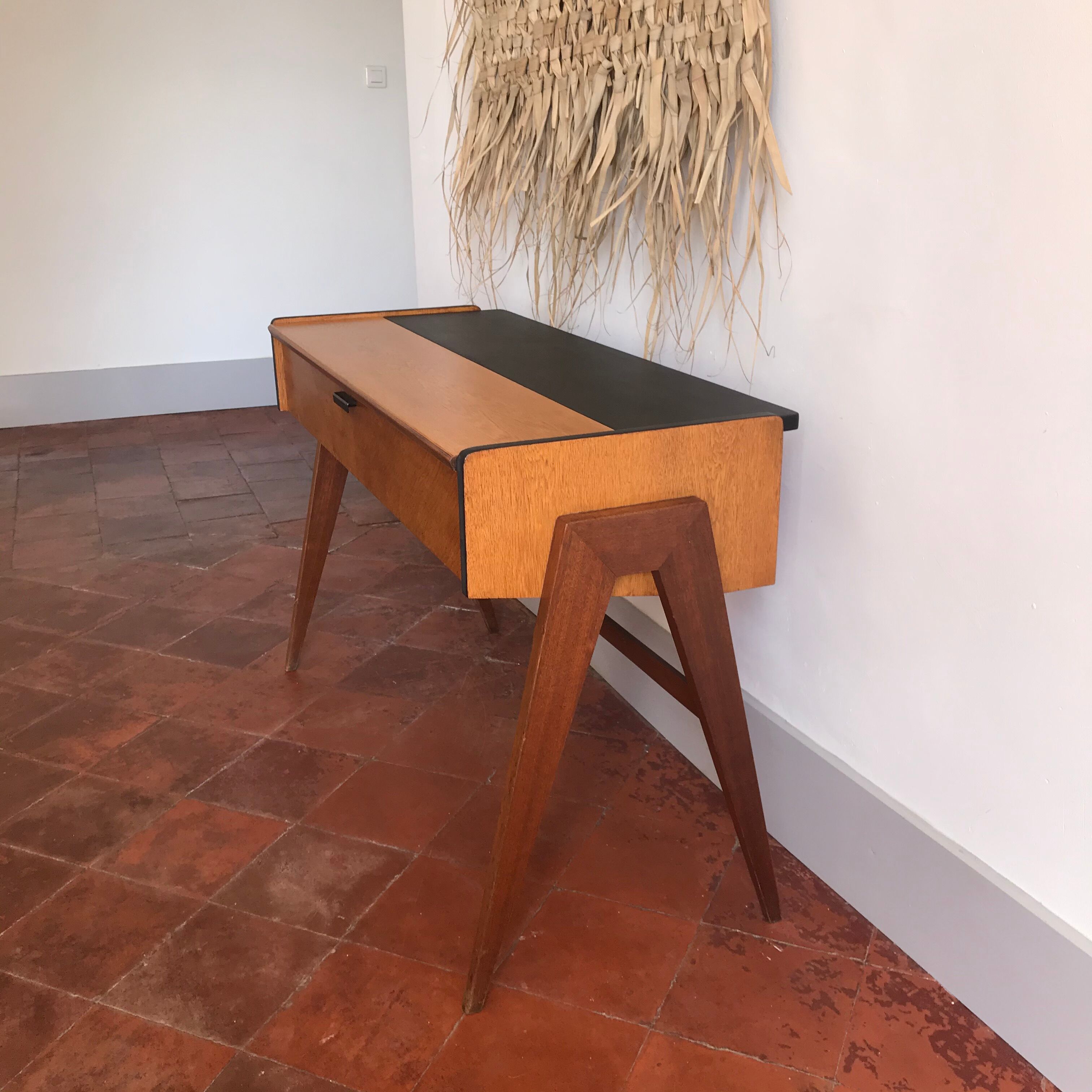 Vintage trapeze feet desk