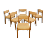 Set of 6 vintage Scandinavian chairs