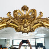 Large gilt mirror from the 19th century in the LOUIS XV style