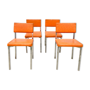 Serie de 4 chaises rétro