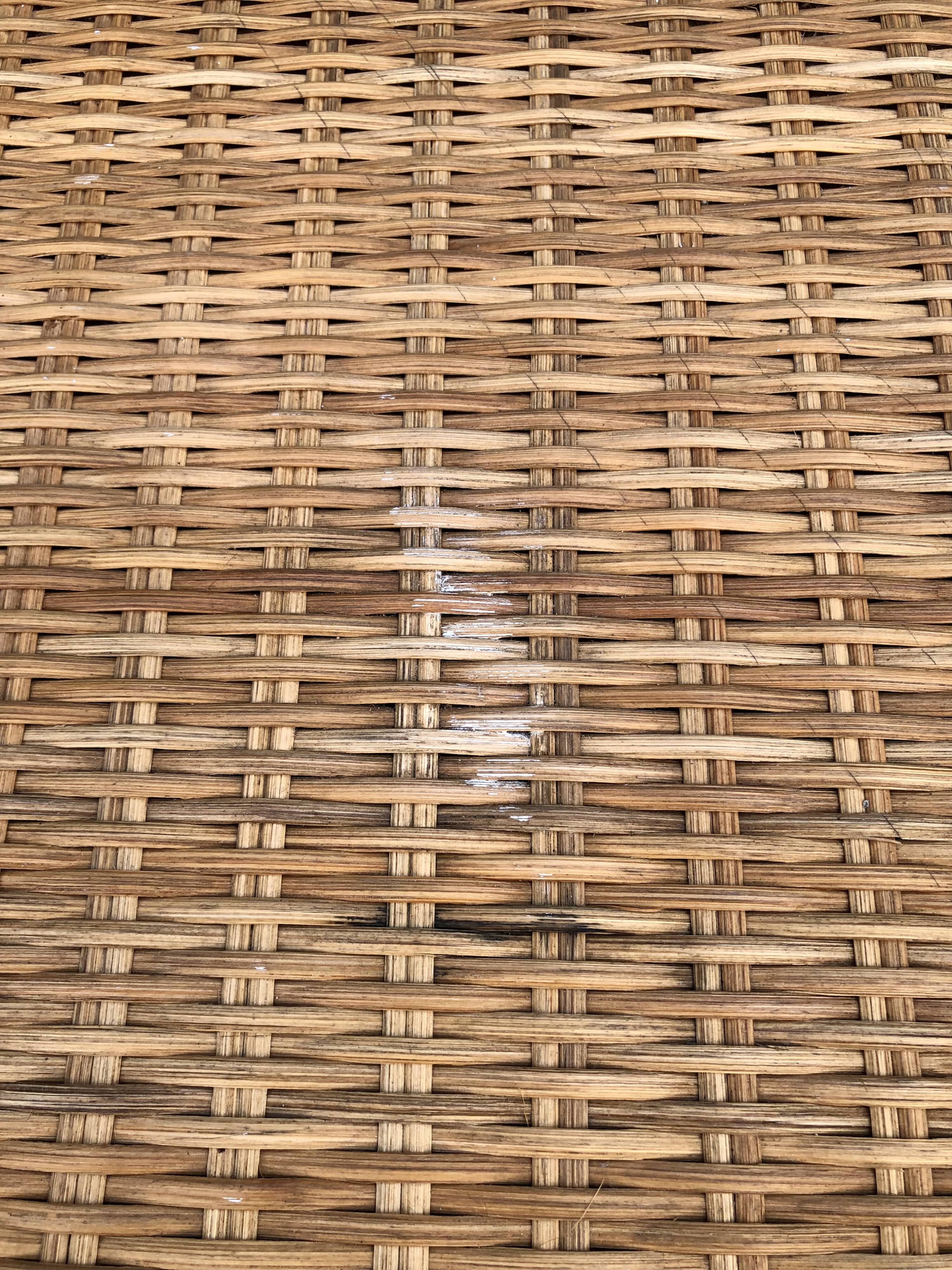 Rattan and wicker table