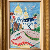 Montmartre, the vineyards.  Oil on canvas . Henocque