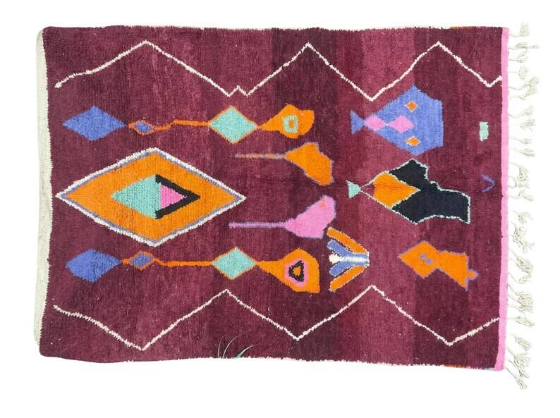 Moroccan wool rug 250cm x 150cm