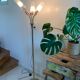 Vintage brass floor lamp with 3 lights, 1960s