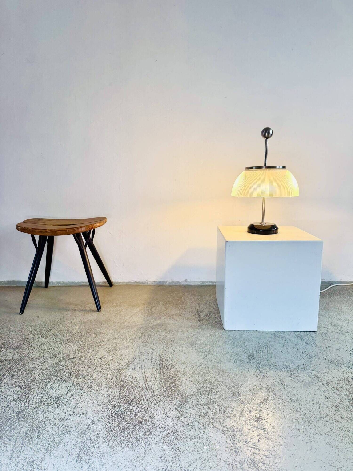Model 'Alfa' Table Lamp With Marble Base By Sergio Mazza For Artemide, Italy 1950S Re-Issue