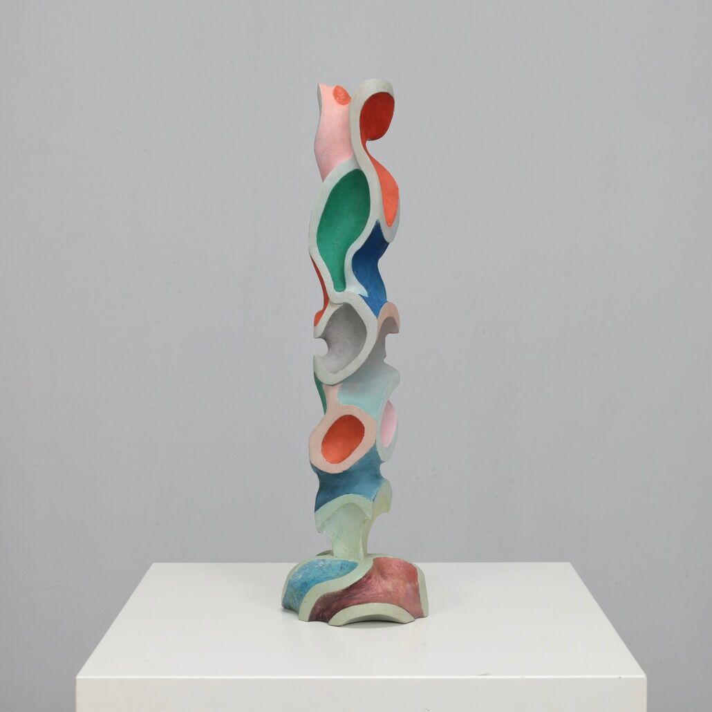 Modernist wooden sculpture, attributed to Ivan Stoyanov, Bulgaria, 1981
