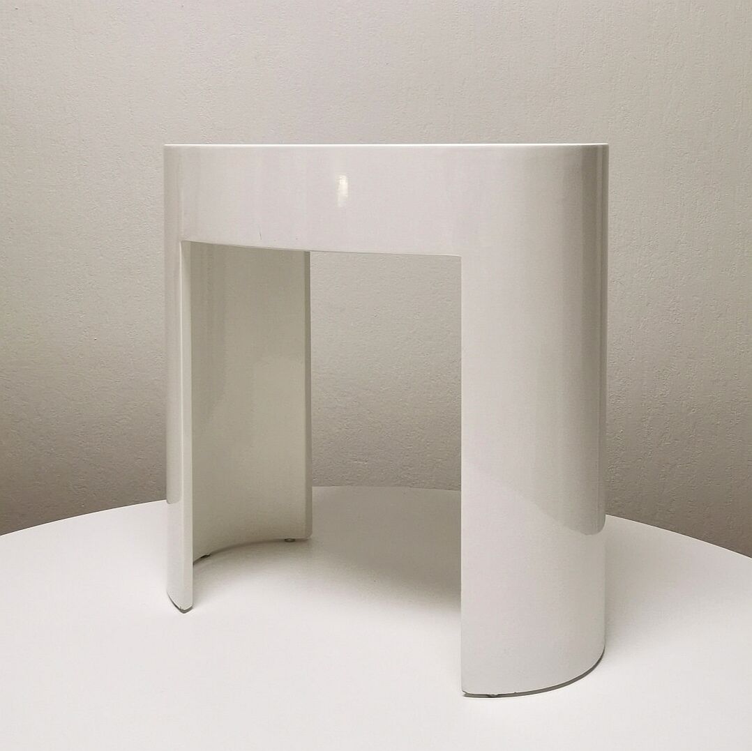 Lacquered wood side table