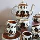 Full-scale coffee service model "Kimono" manufacture Boch Louvière 1968