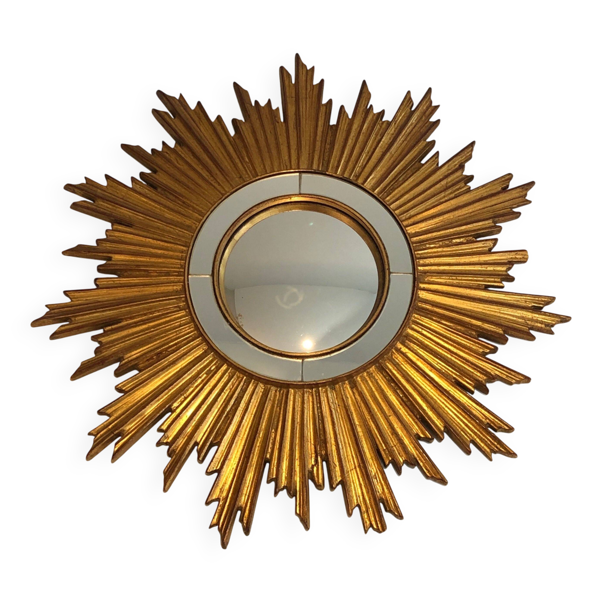Golden resin sun mirror