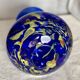 La Rochère vintage speckled blue glass vase 1970-80