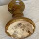 Tamegroute candle holder, Moroccan pottery, yellow ochre